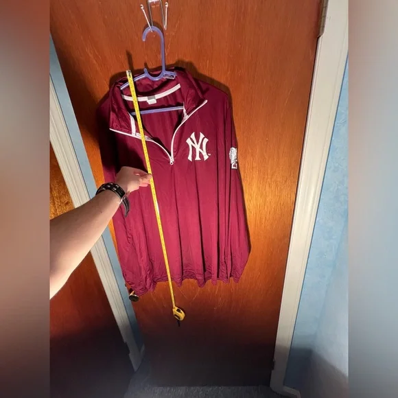 Yankees quarter zip maroon burgundy fordham rams New York xl adult - Picture 10 of 12